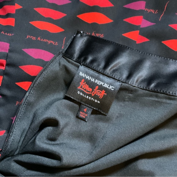 L’wren Scott for Banana Republic Lipstick Print Skirt, Size 4. EUC - Picture 7 of 7